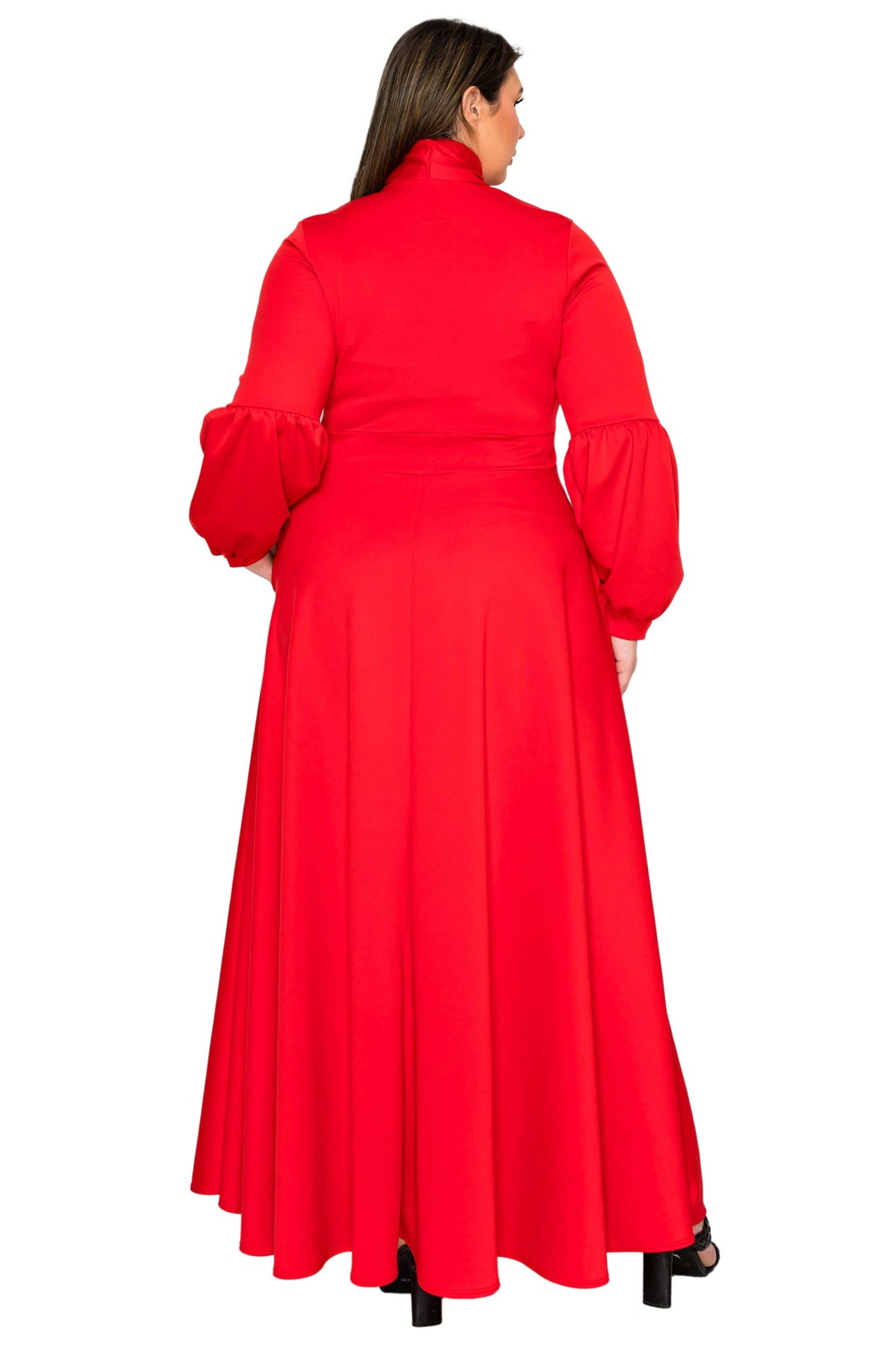 Bella Donna Dress with Ribbon and Bishop Sleeves