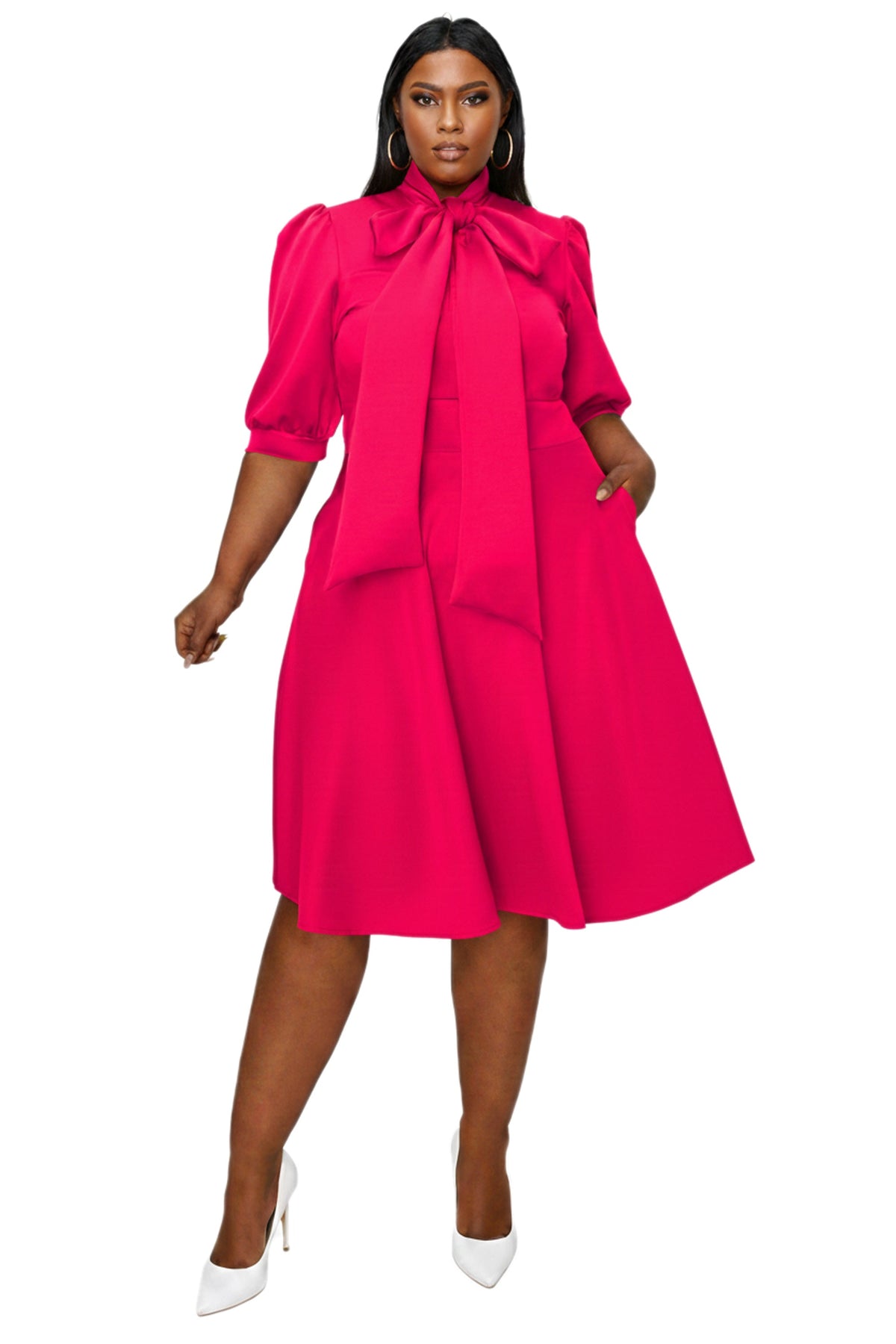 Carina Donna Flare Dress w/ Pockets
