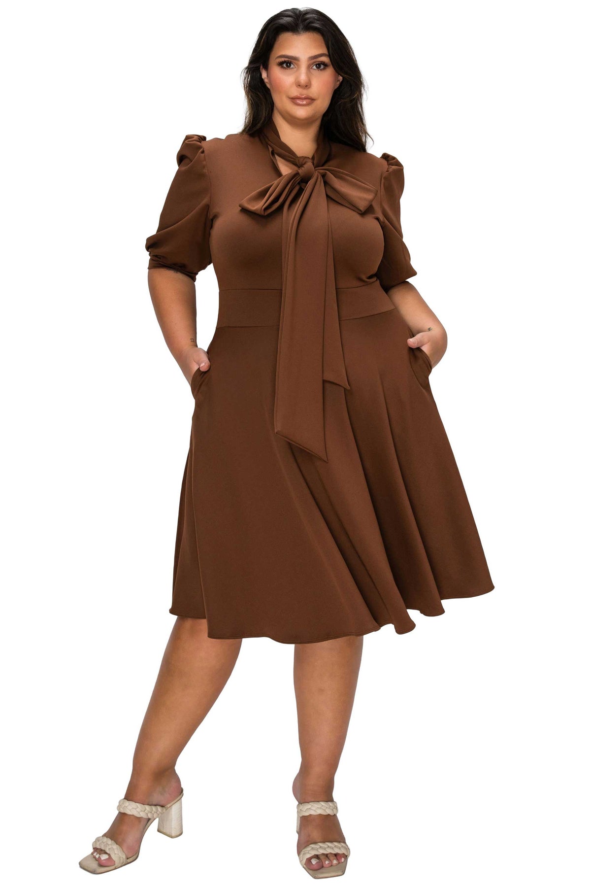 Carina Donna Flare Dress w/ Pockets