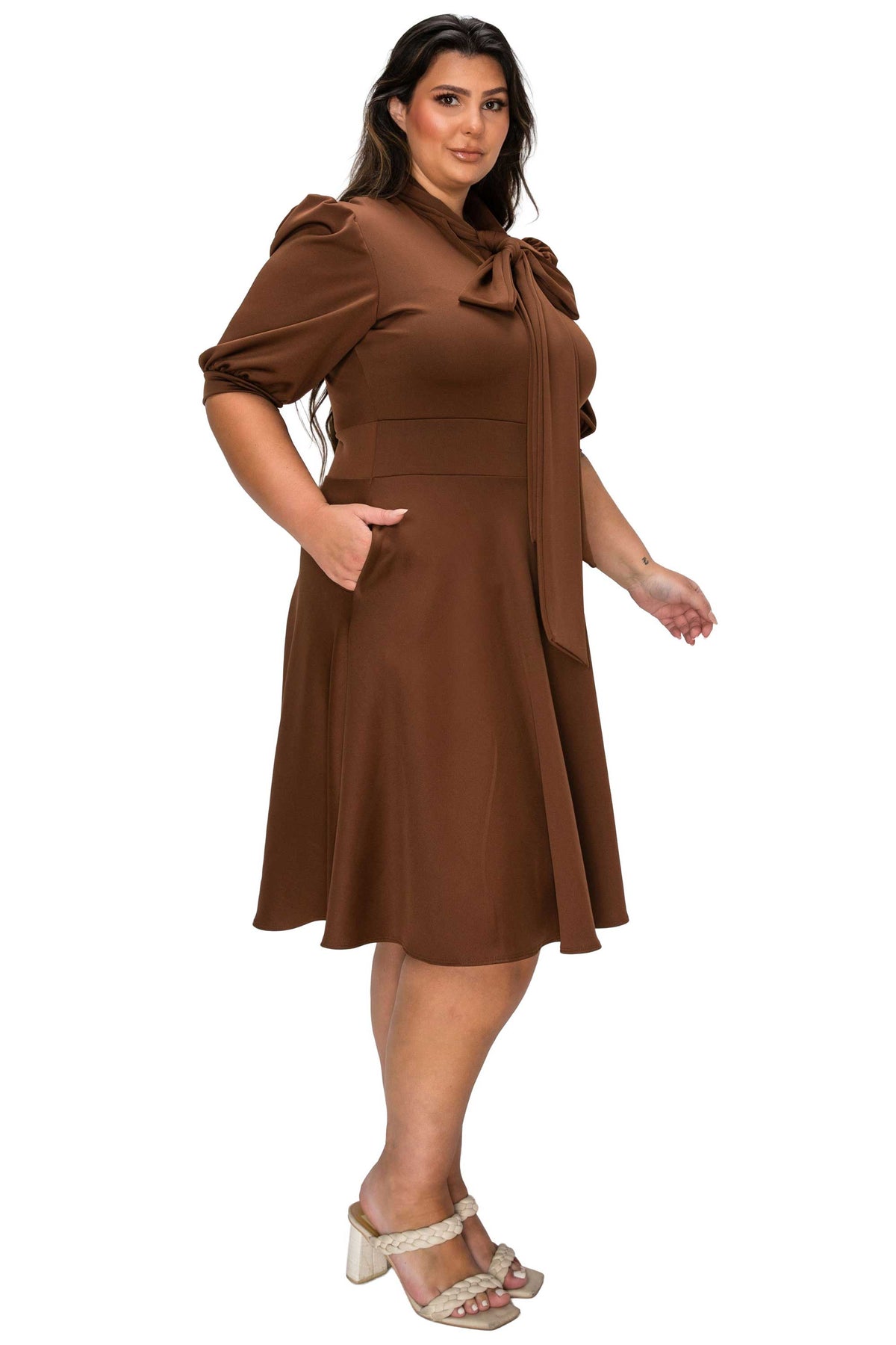 Carina Donna Flare Dress w/ Pockets