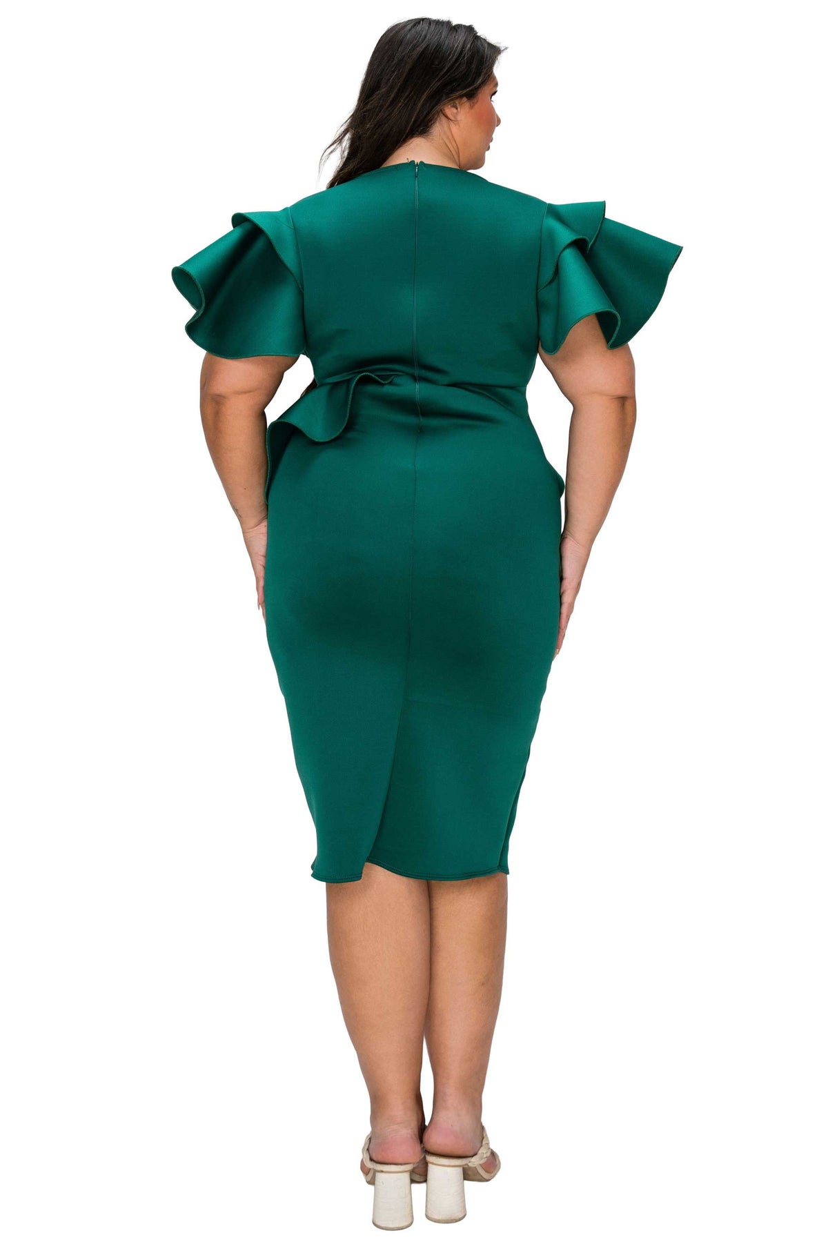 Kira Neoprene Peplum Dress