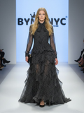 Long Black Polka Dot Evening Dress LENOX HILL: Prêt-à-Porter Line BYMANYC ® New York