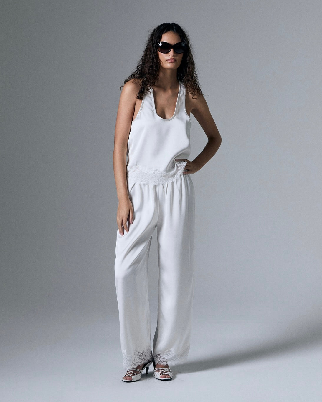 Rowe Satin Lace Pants