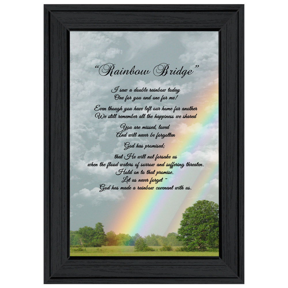 "Rainbow Bridge" Framed Wall Art | Inspirational Print, Black Frame, Ready to Hang