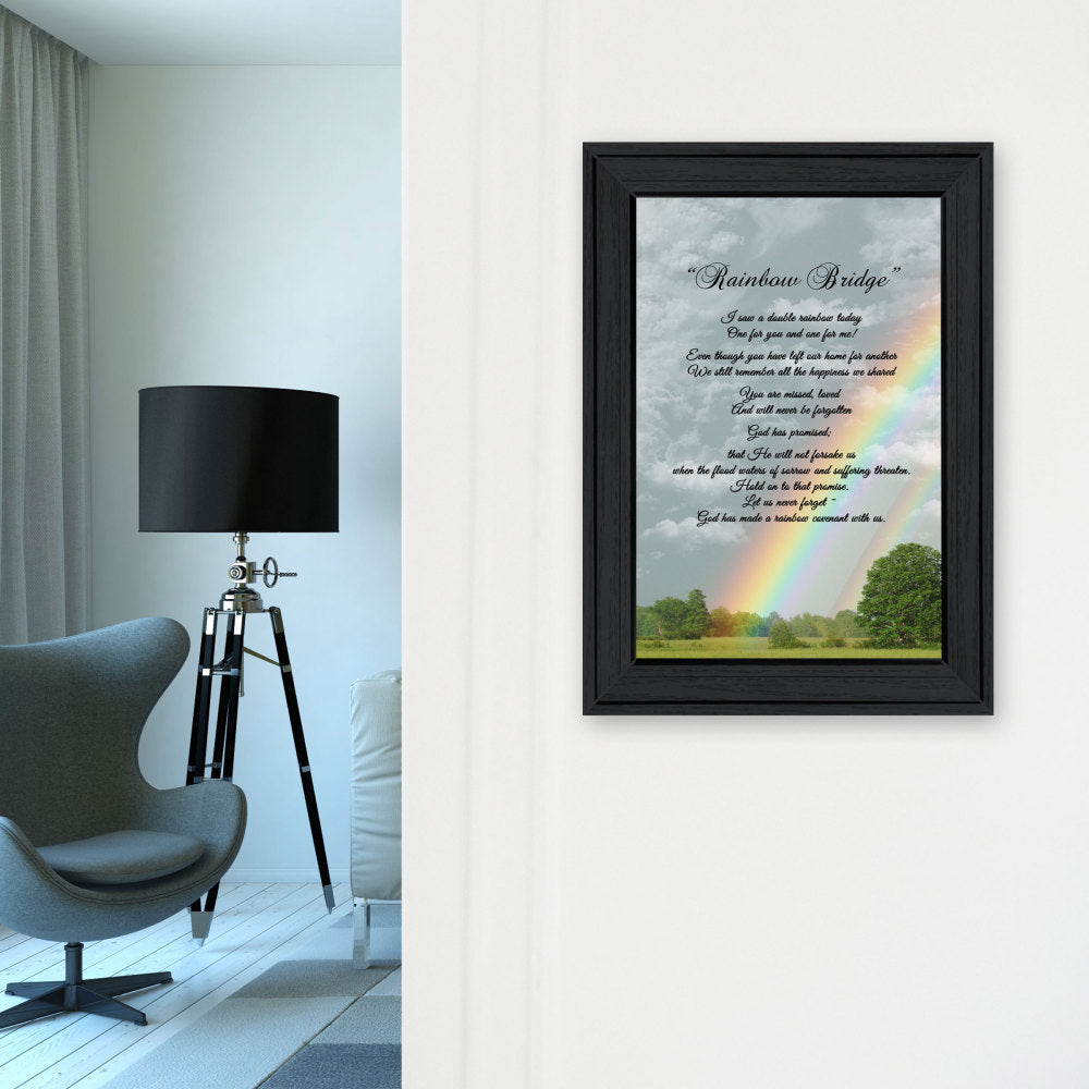"Rainbow Bridge" Framed Wall Art | Inspirational Print, Black Frame, Ready to Hang