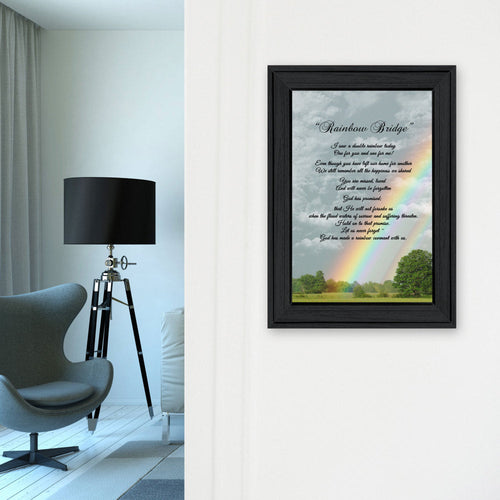 "Rainbow Bridge" Framed Wall Art | Inspirational Print, Black Frame, Ready to Hang