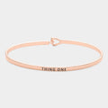 "Thing One" Thin Brass Metal Hook Bracelet