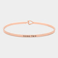 "Thing Two" Thin Brass Metal Hook Bracelet