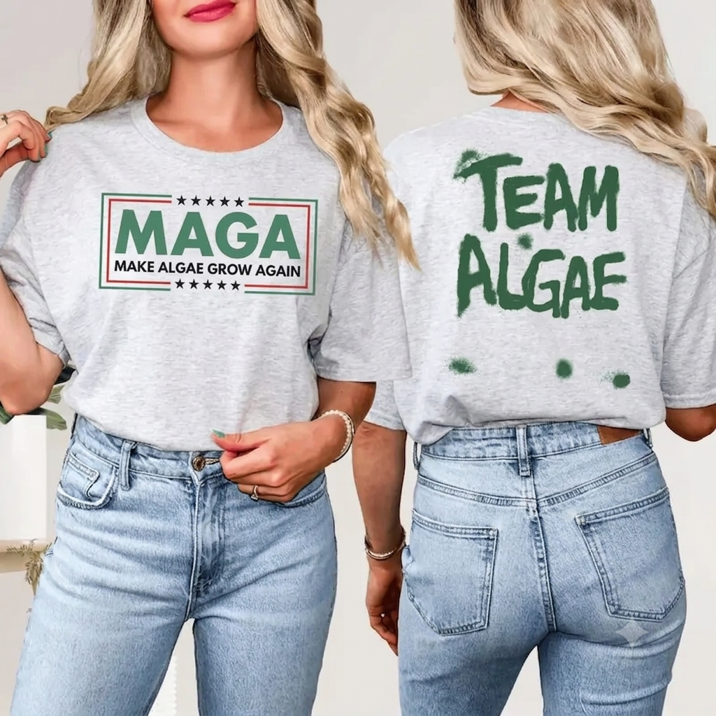 "Make Algae Great Again" Funny T-Shirt – Retro Eco-Friendly Science Unisex Graphic Tee