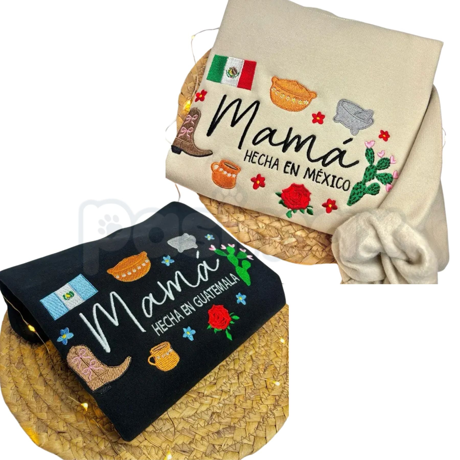 "Mamá Hecha en México" Embroidered Sweatshirt – Latina Mother’s Day Gift Crewneck