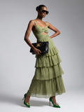 Maxi Dress New Collection BYMANYC ® New York • Olive Green Ruffles