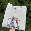 "Meep" Embroidered Unisex Sweatshirt – Minimalist Crewneck