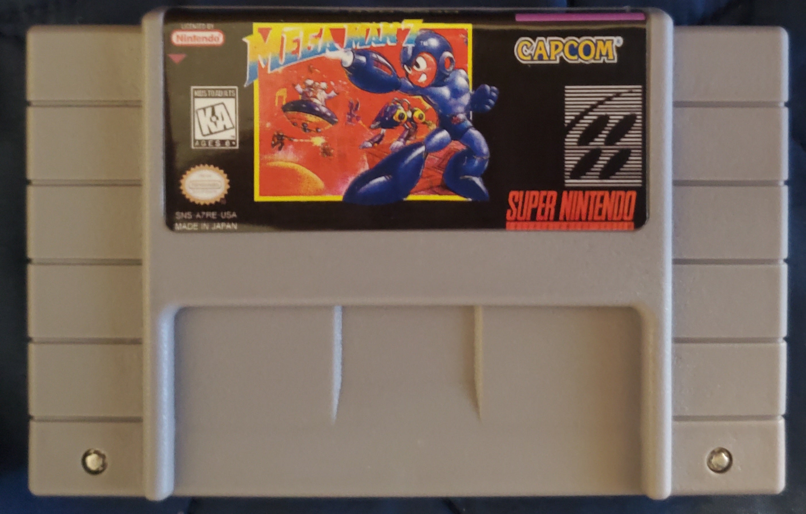 Mega Man 7 SNES Video Game Cartridge Super Nintendo