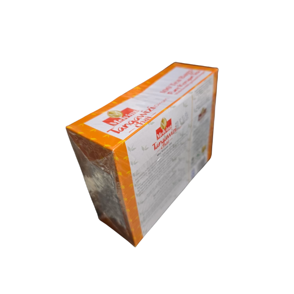 Melvins Tangawizi Ginger Chai tea box side angle showing pure Kenyan black tea with ginger blend