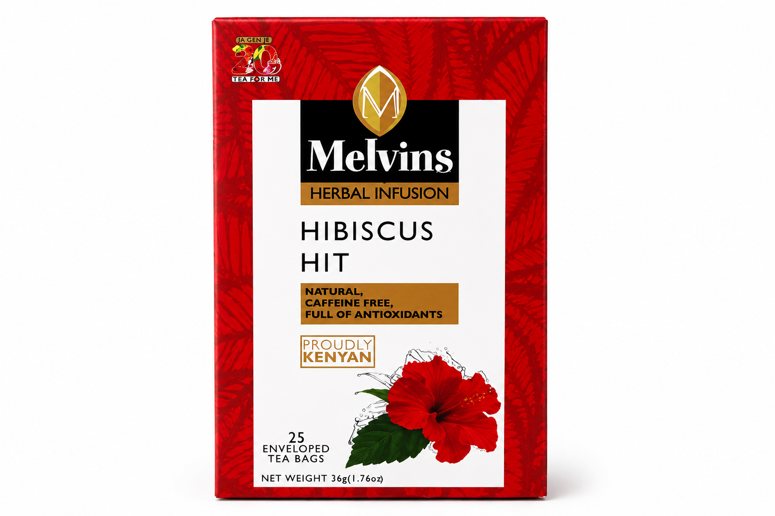 MELVINS HIBISCUS TEABAGS 20'S TAGGED