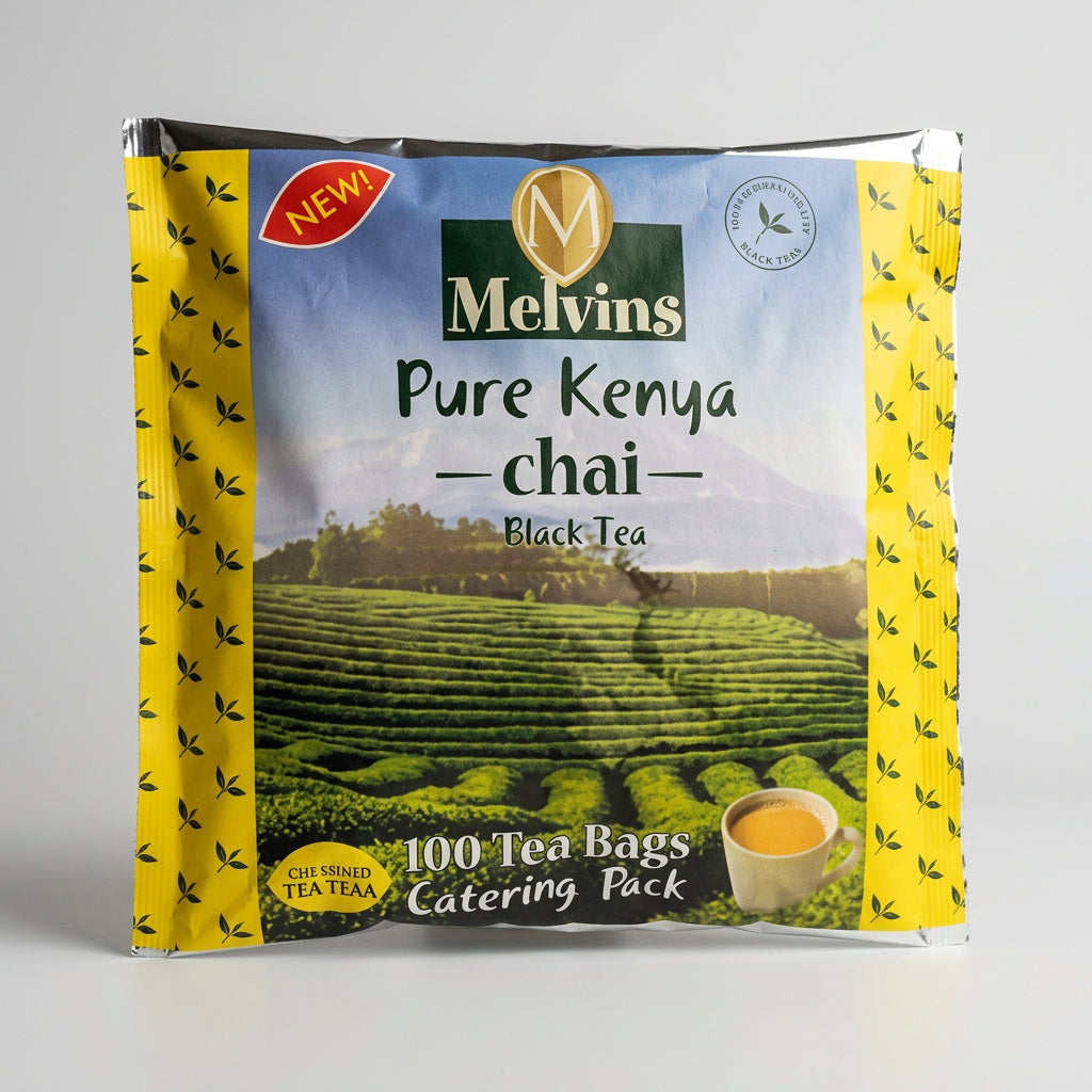 Melvins Pure Kenya Chai Black Tea - 100 Tea Bags, Caterin Pack