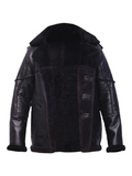 Men’s Pure Black Sheepskin Leather Jacket