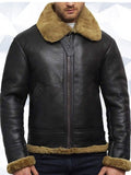 Men’s Aviator B3 World War II Real Shearling Sheepskin Flying Jacket