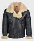 Men’s B3 Black Shearling Leather Jacket
