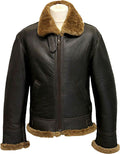 Men’s Winter Aviator B3 Leather Jacket with Fur