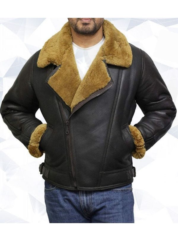 Men’s Leather Shearling Sheepskin Jacket