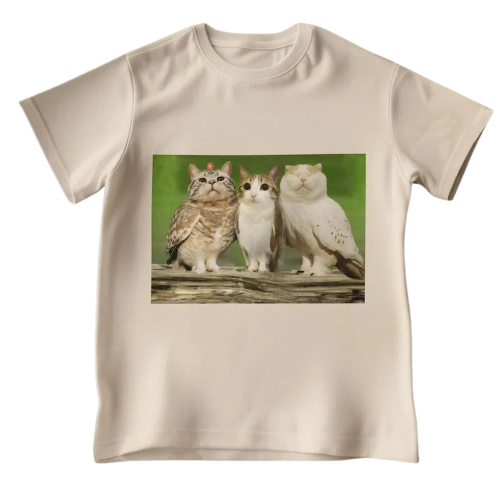"Meowl with Family" Meme T-shirt - Funny Cat Lover Gift, Unisex Brainrot Tee