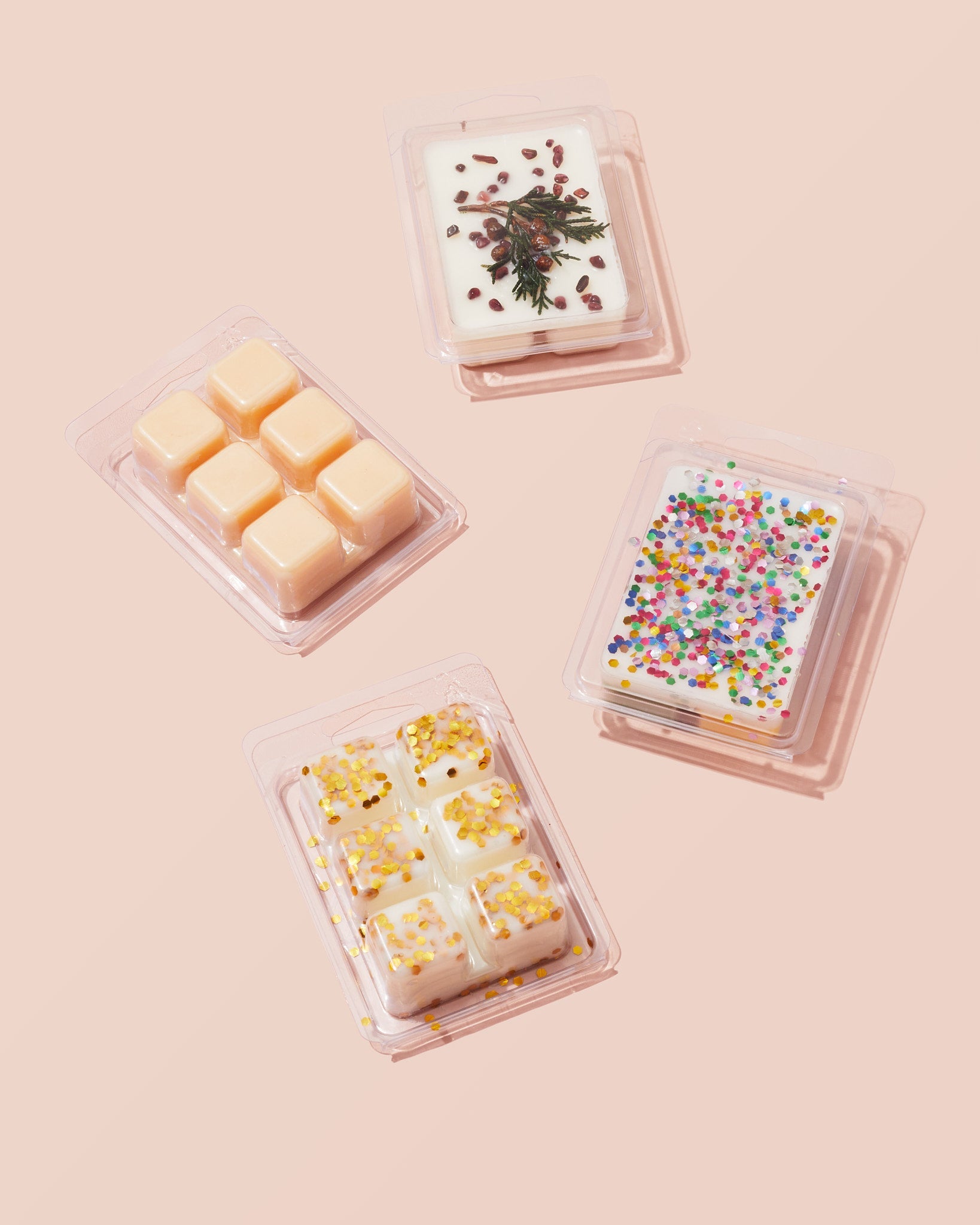 recycled plastic cavity square clamshell - set of 100