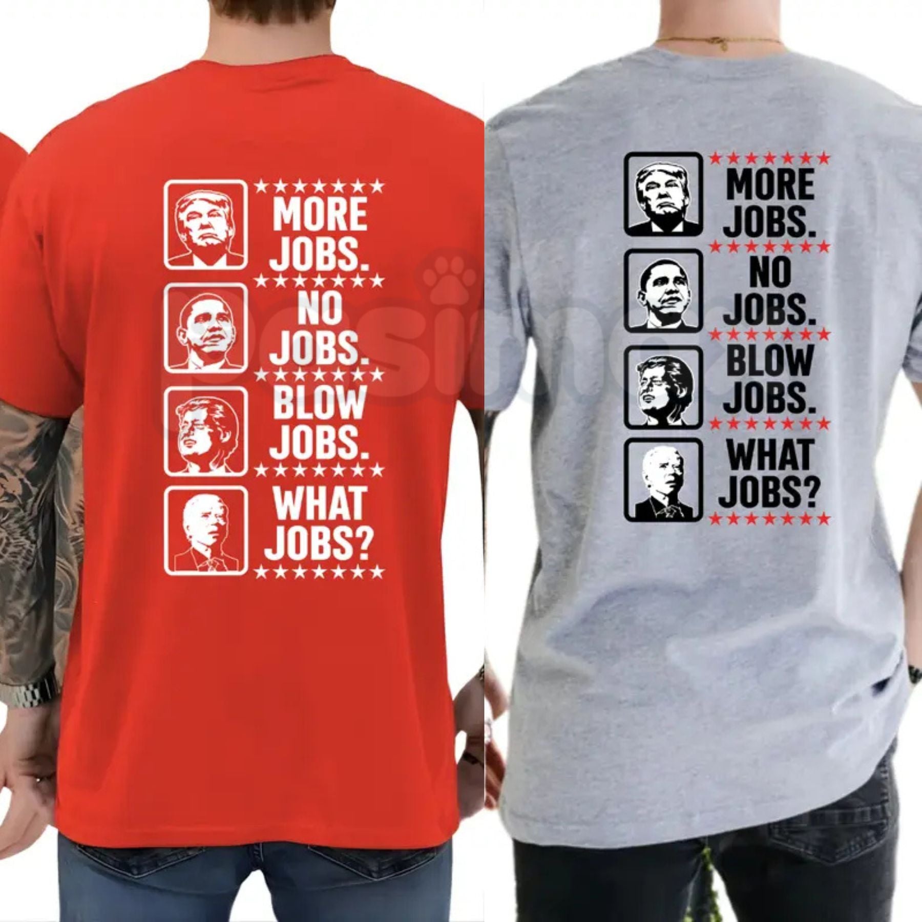 "More Jobs No Jobs Blow Jobs" T-Shirt – Funny Sarcastic Economic Workforce Graphic Tee