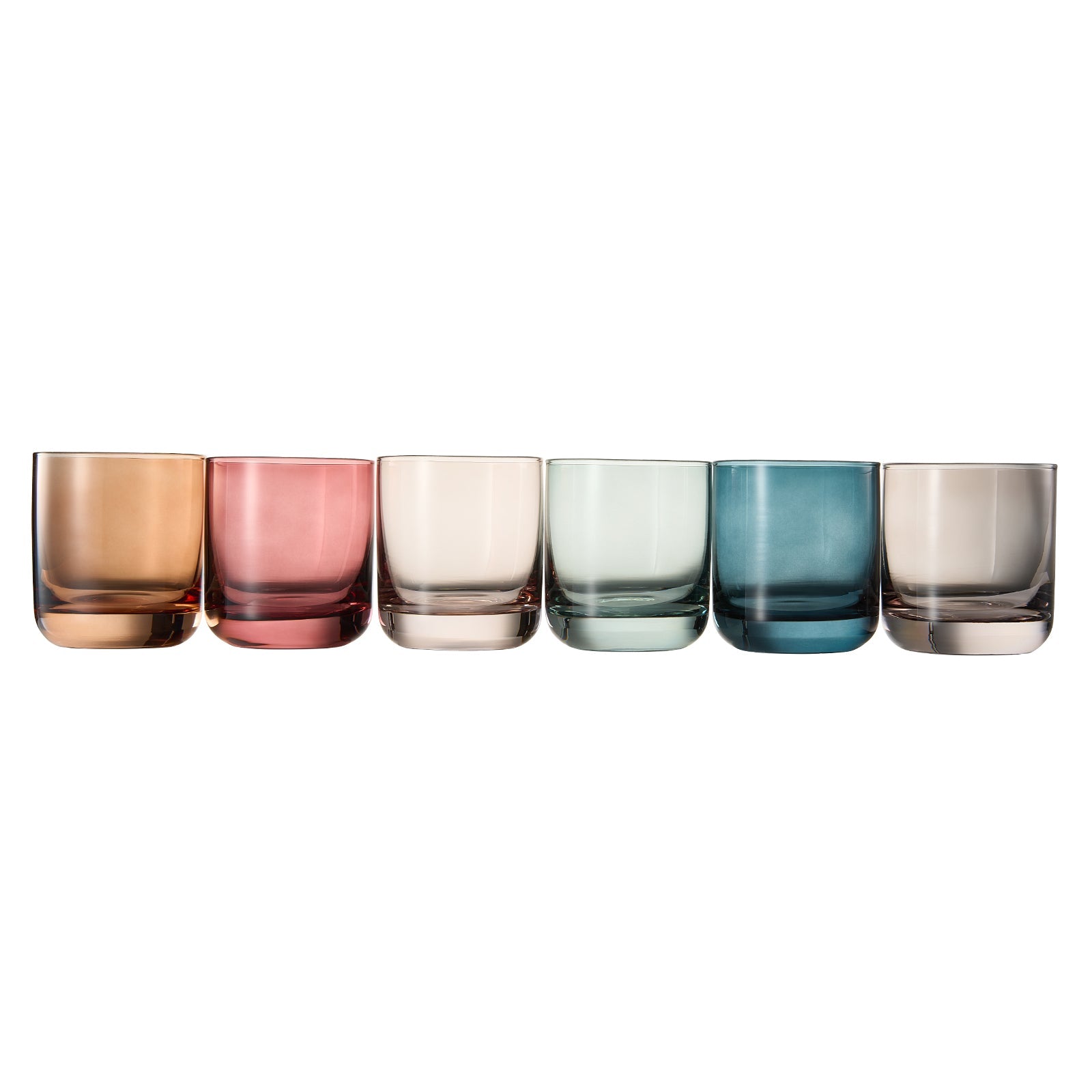 Tonal Lowball Whiskey Glassware, Set of 6
