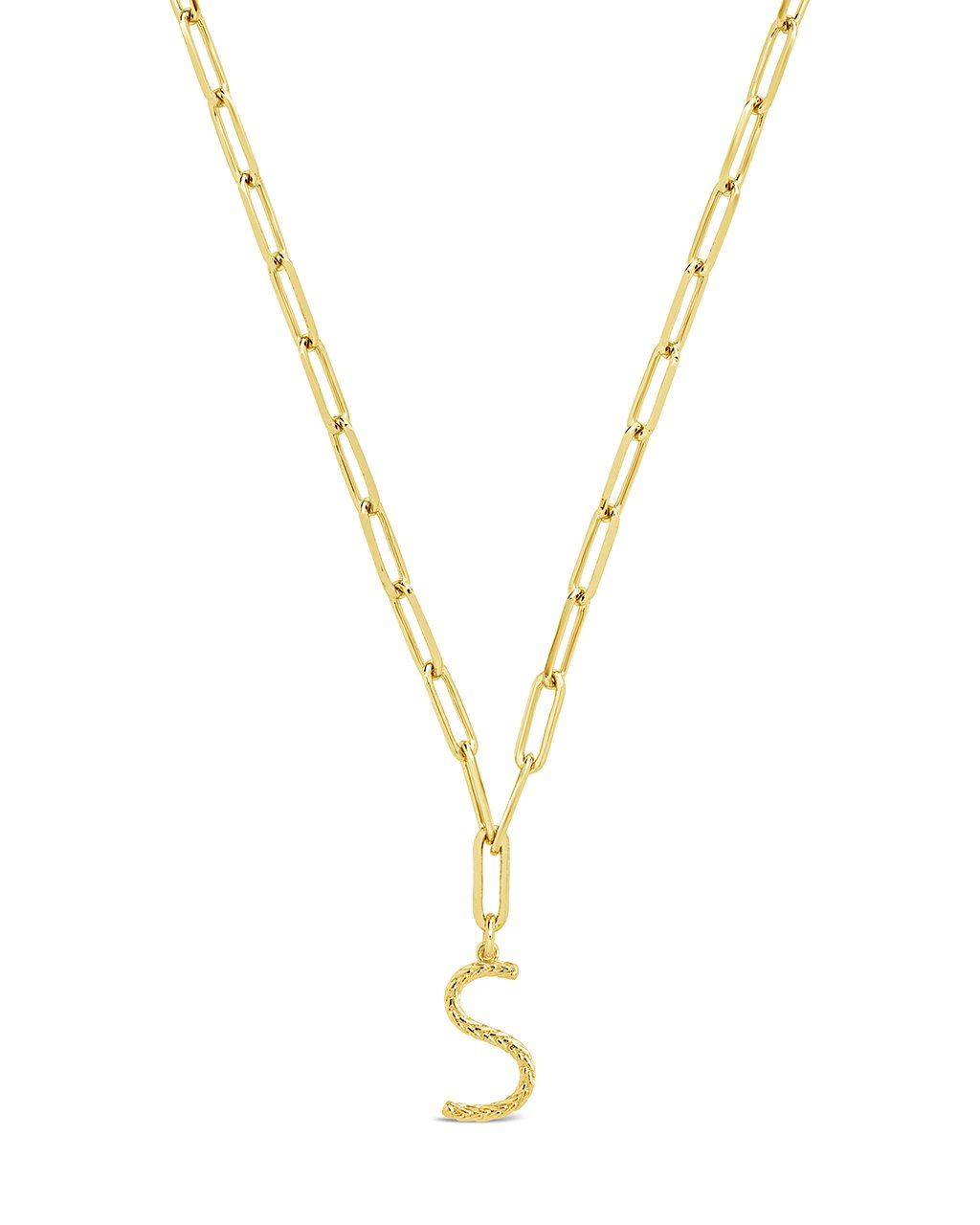 Braided Initial Pendant Necklace
