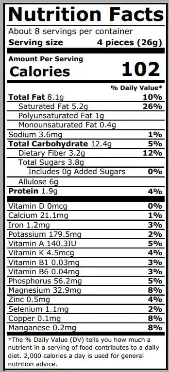 Chocolith® - Mango-Matcha-Keto (7.2oz) - Vegan, Organic, Gluten-Free, 0g Refined Carbs. 3.2g Net Carbs.