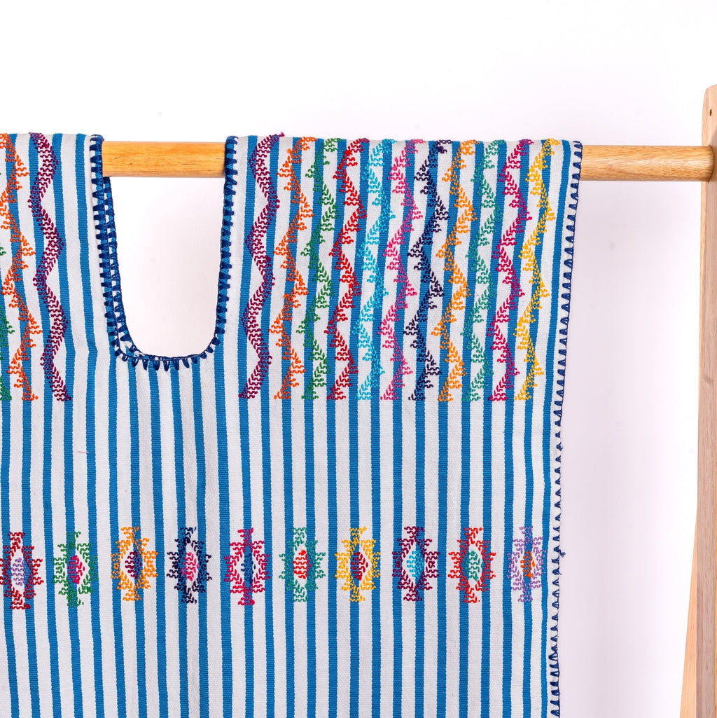 Blue Striped Huipil