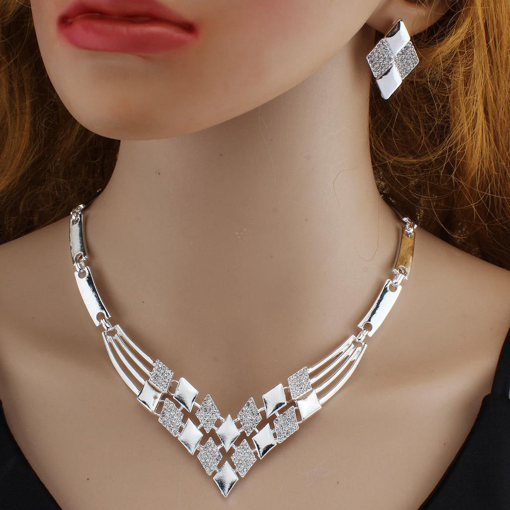 Women's Alloy Bridal Gold Sier Plated Fashion Gifts For Jewelry Set