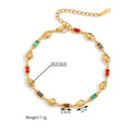 Women's Loving Heart Zircon Gold Fashion Design Stainless Steel Jewelry Set