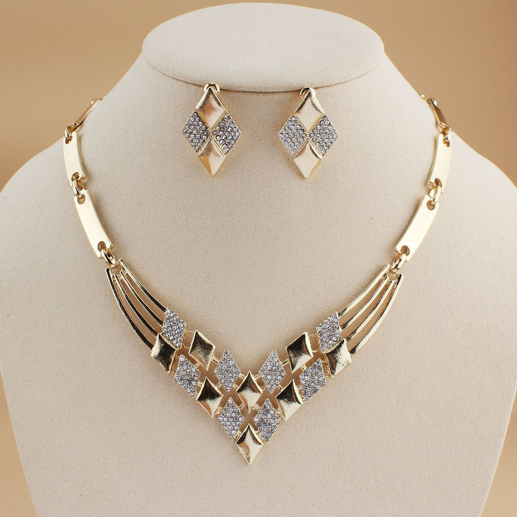Women's Alloy Bridal Gold Sier Plated Fashion Gifts For Jewelry Set