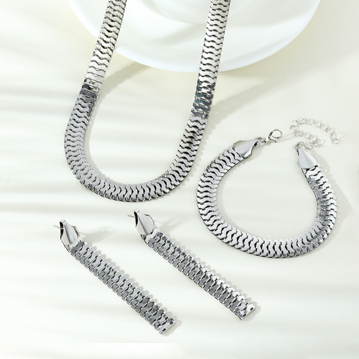 Classic Plaid Eardrops Combination Suitable For Jewelry Set