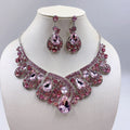 Rhinestone Crystal Suite Bridal Banquet Formal Dress Luxury Jewelry Set