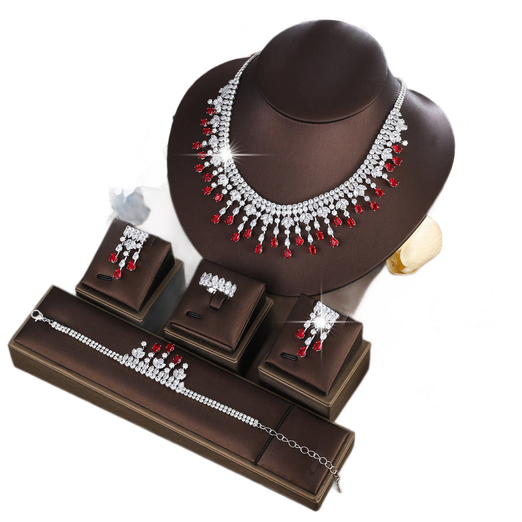Bridal Wedding Zircon Affordable Luxury Fashion Jewelry Set