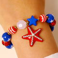 Fashion Independence Day Asymmetric Flag Color Jewelry Set