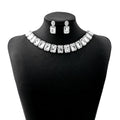 Women's Crystal Square Fashionable Temperament Dinner Exaggerated Jewelry Set