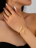 Personality Gold Geometric Irregular Serpentine Ear Jewelry Set