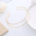 Women's Fashion Double Line Geometric Open Collar Hollow Simple Punk Jewelry Set