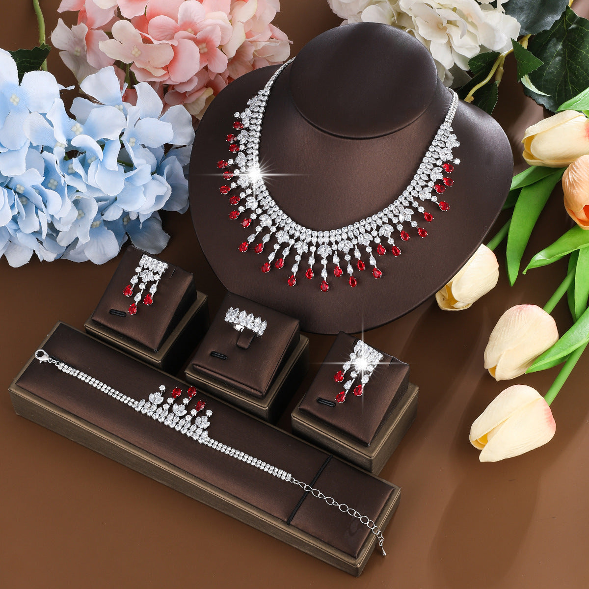 Bridal Wedding Zircon Affordable Luxury Fashion Jewelry Set