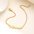 Women's Stainless Steel Clavicle Chain Letter Mother's Necklaces