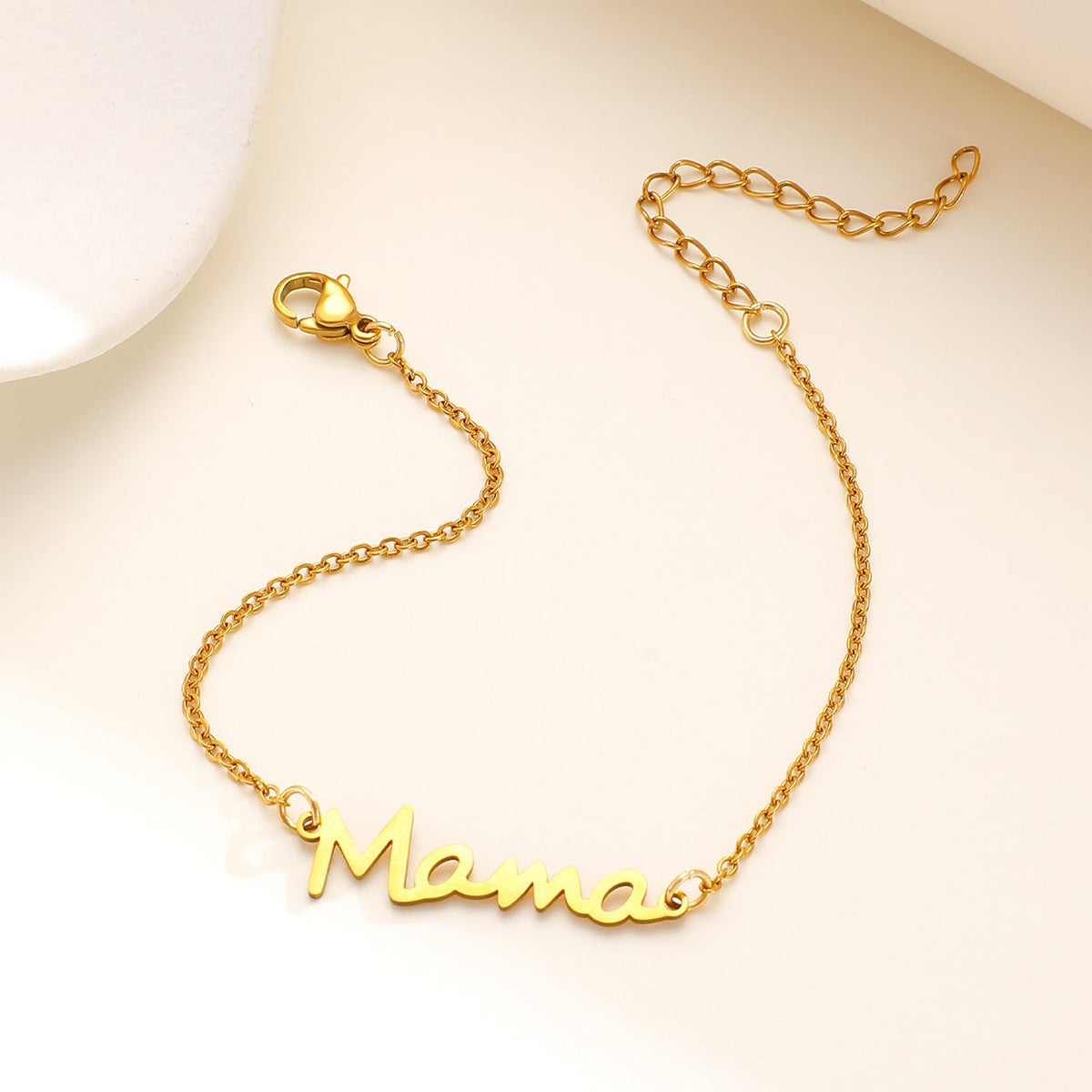 Women's Stainless Steel Clavicle Chain Letter Mother's Necklaces