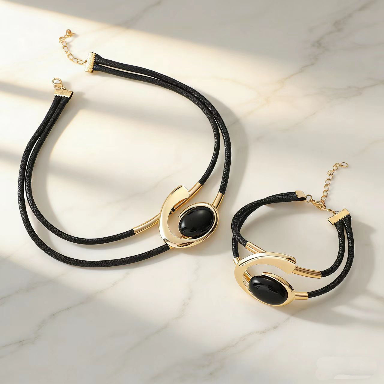 Women's Bohemian Style Spiral Snail Acrylic Gem Jewelry Set