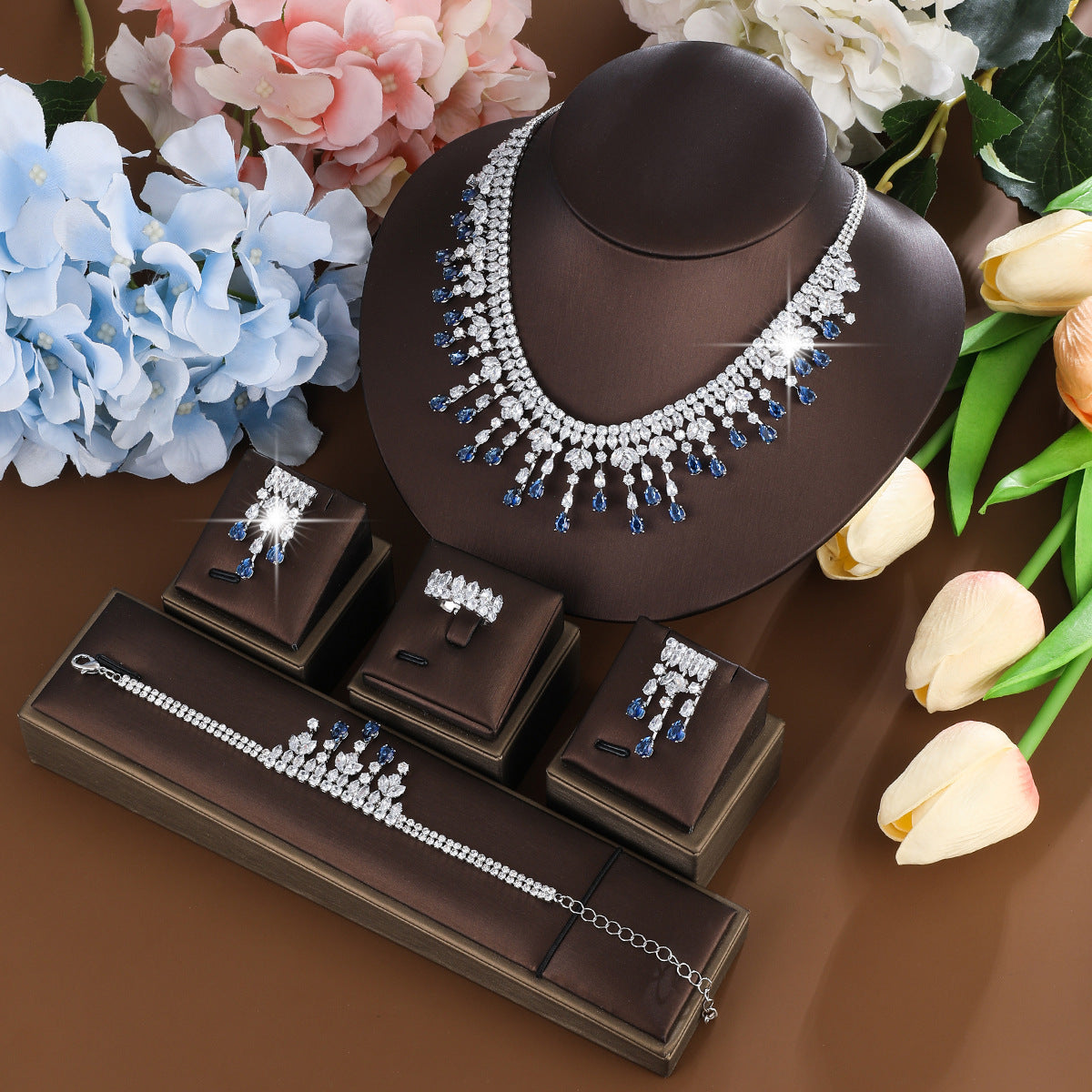 Bridal Wedding Zircon Affordable Luxury Fashion Jewelry Set