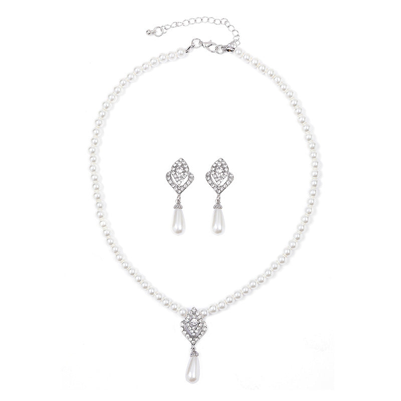 Pearl Suit Female Light Luxury Minority Sweater Jewelry Set