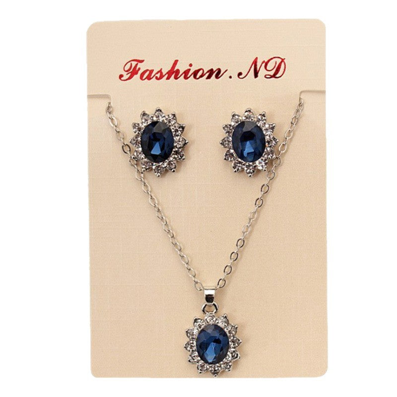 Bridal Of Sapphire Royal Princess Ear Jewelry Set