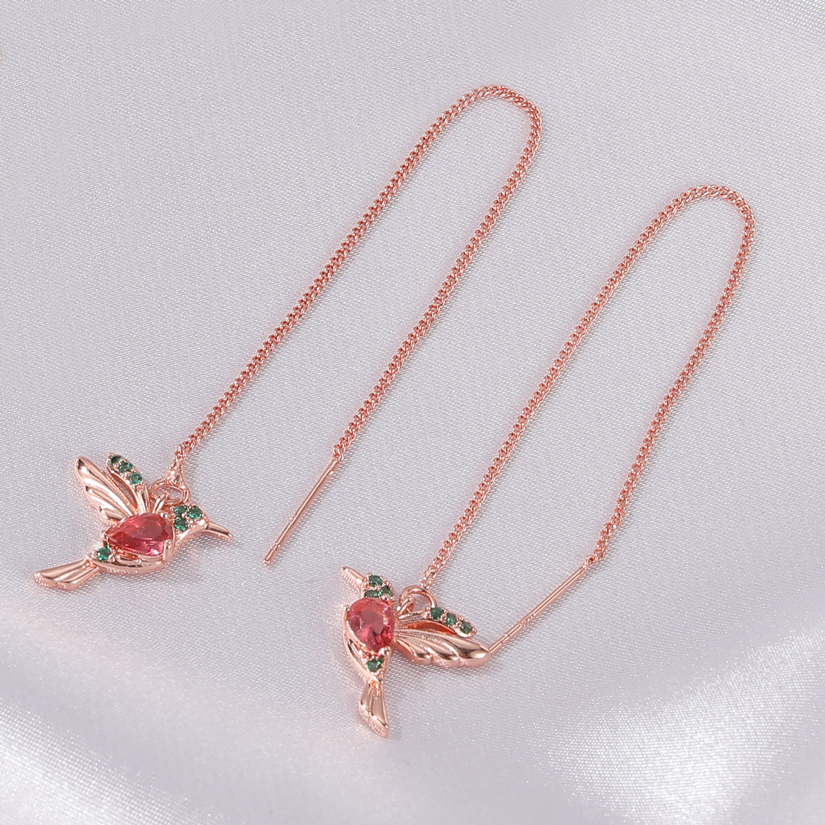 Exquisite Hummingbird Female Tassel Elegant Gift Jewelry Set